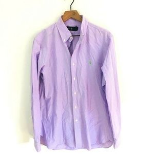 Ralph Lauren Lilac Purple Gingham Dress Shirt